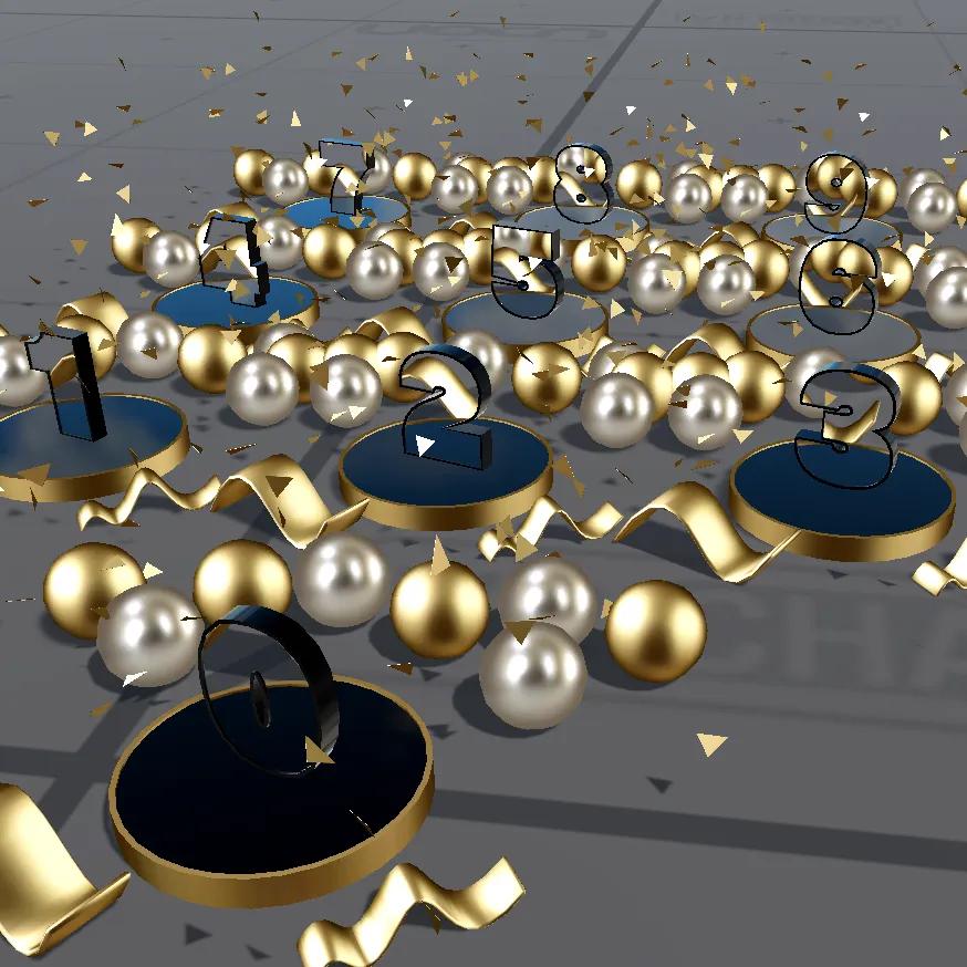 【VRChat想定ワールドギミック】Number Mirrors