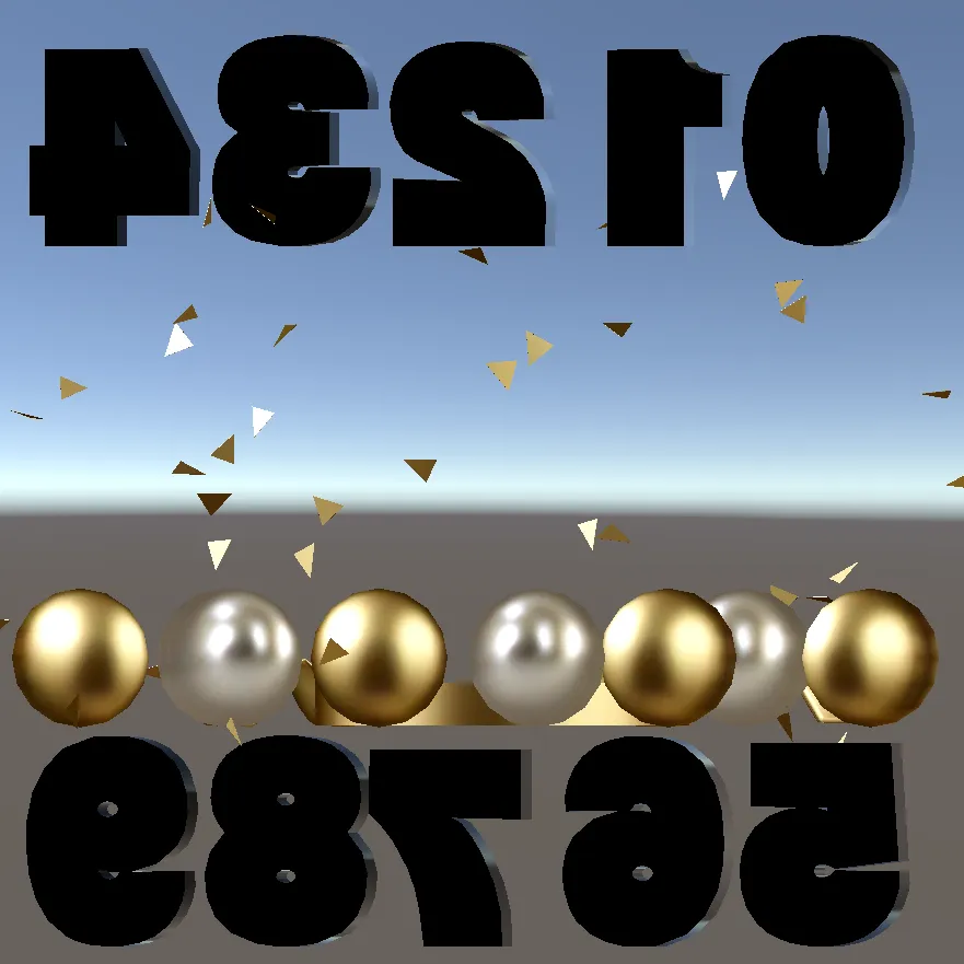 【VRChat想定ワールドギミック】Number Mirrors