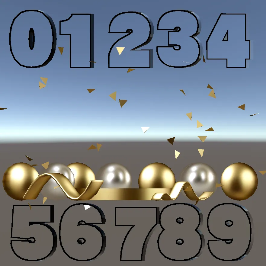 【VRChat想定ワールドギミック】Number Mirrors