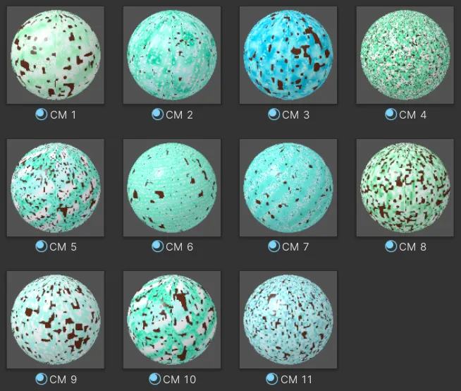 【VRChat想定アバター&ワールドアセット】ChocoMint12点アソートセット